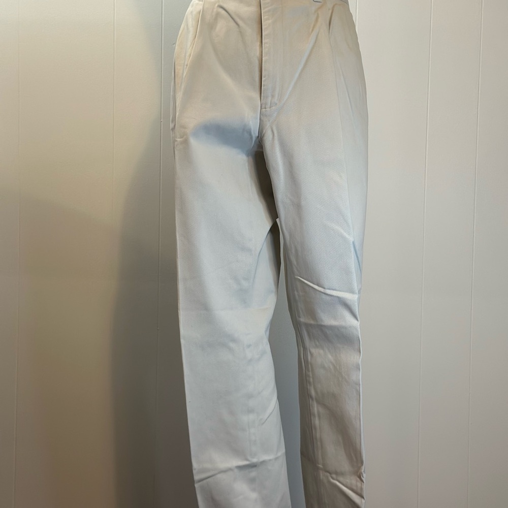 Ralph Lauren Cream Dress Pants with Straight Leg Design 33/30